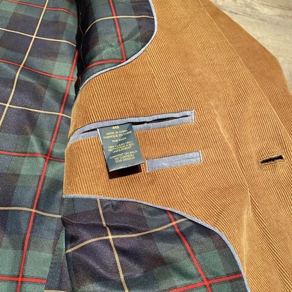 U.S. POLO ASSN. Corduroy Sport Blazer Coat Men’s Size 44S Elbow Patches - Picture 5 of 7